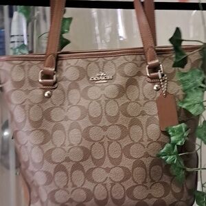 Coach Brown Signature Tote